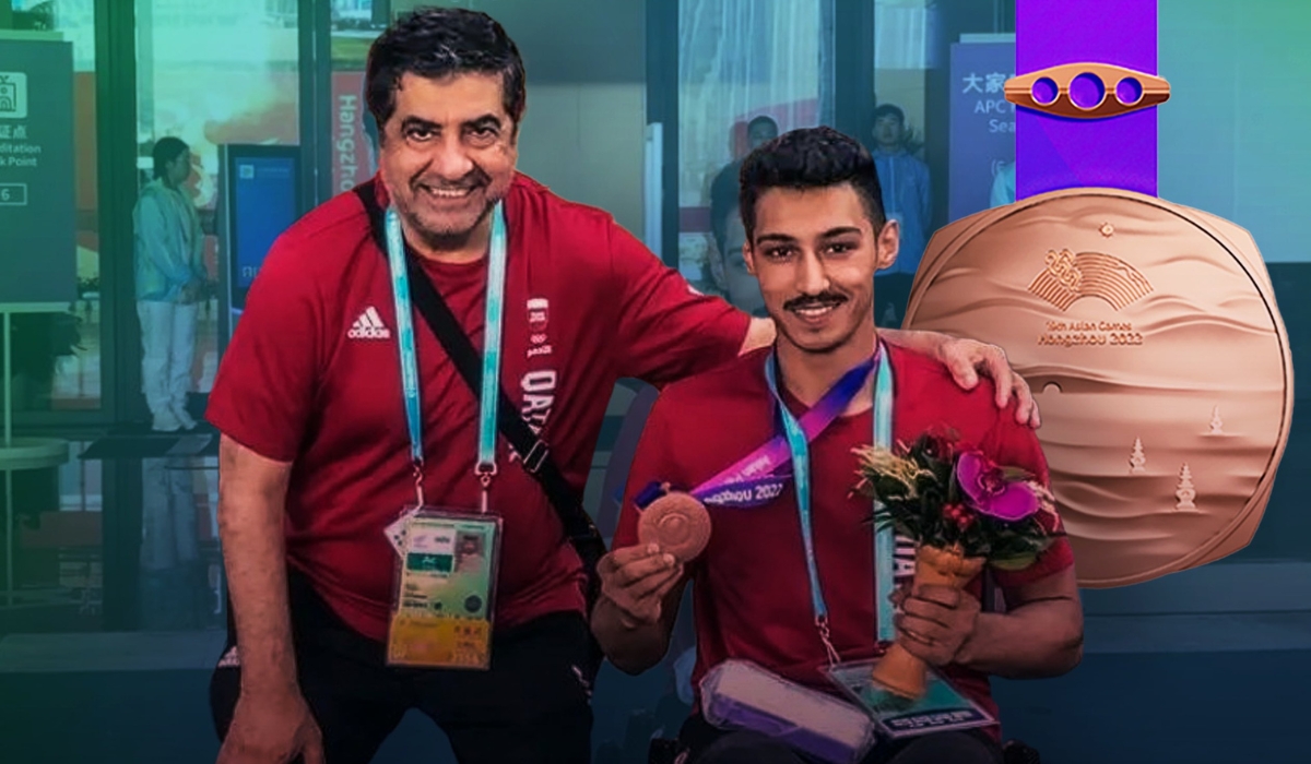 Qatari athlete Ali Arshad clinches bronze in 100-meter wheelchair race at Asian Para Games